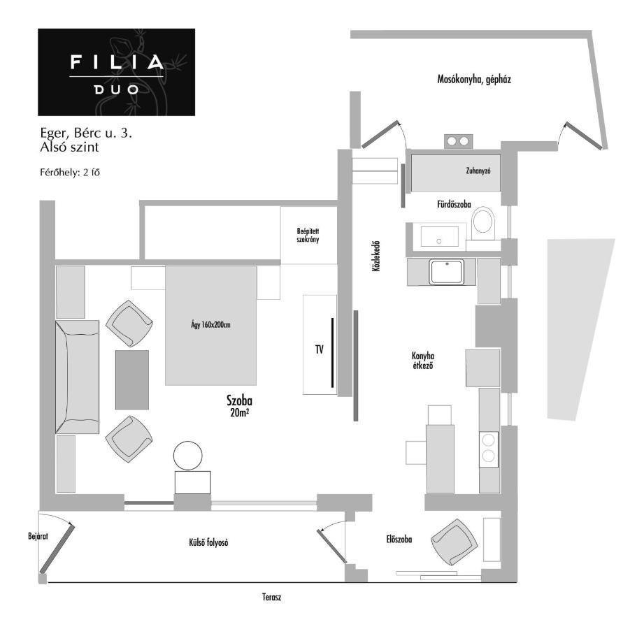 Fília Apartman Eger Exterior foto
